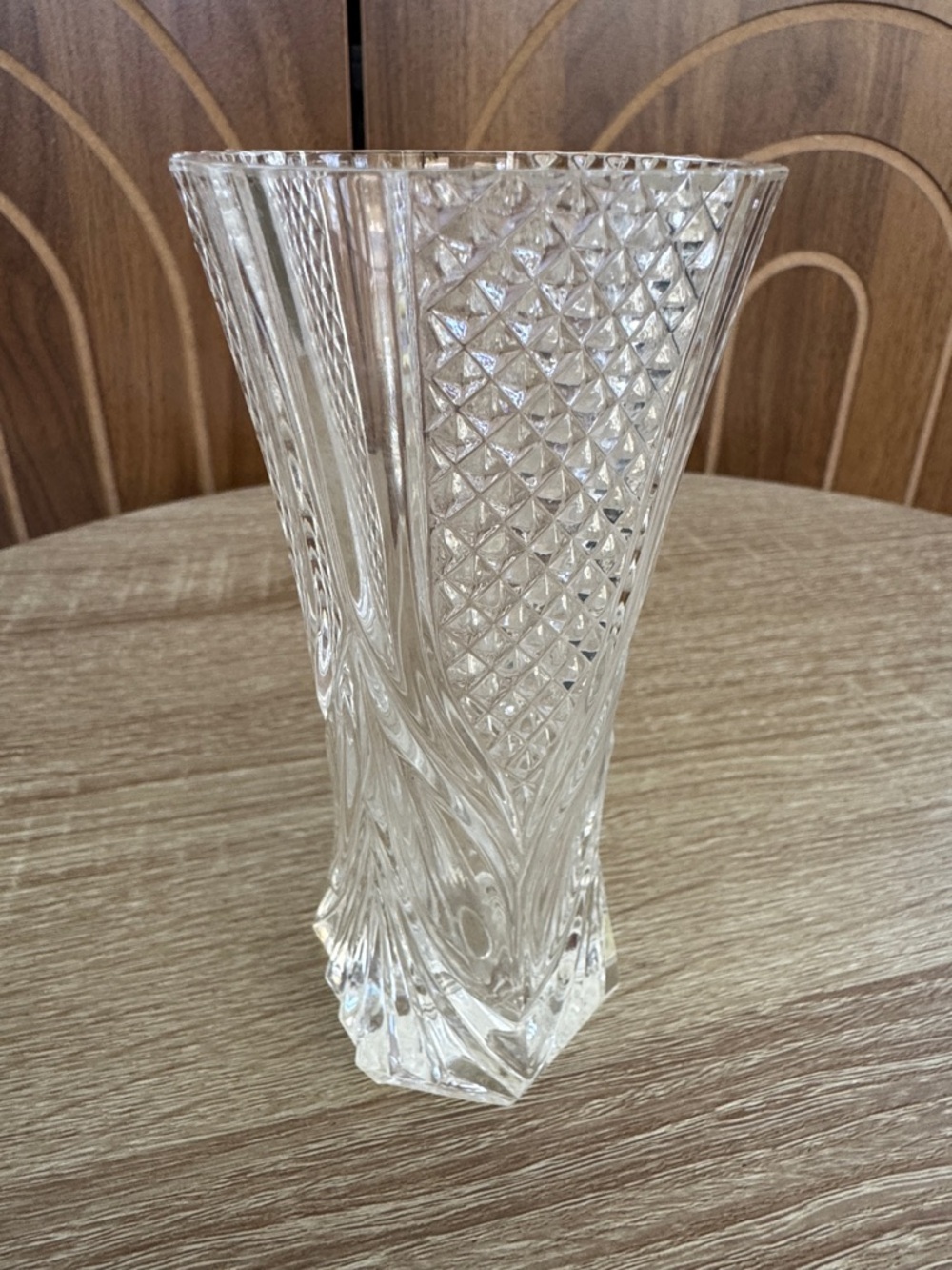 Textured Clear Glass Decorative Vase - Home Accents